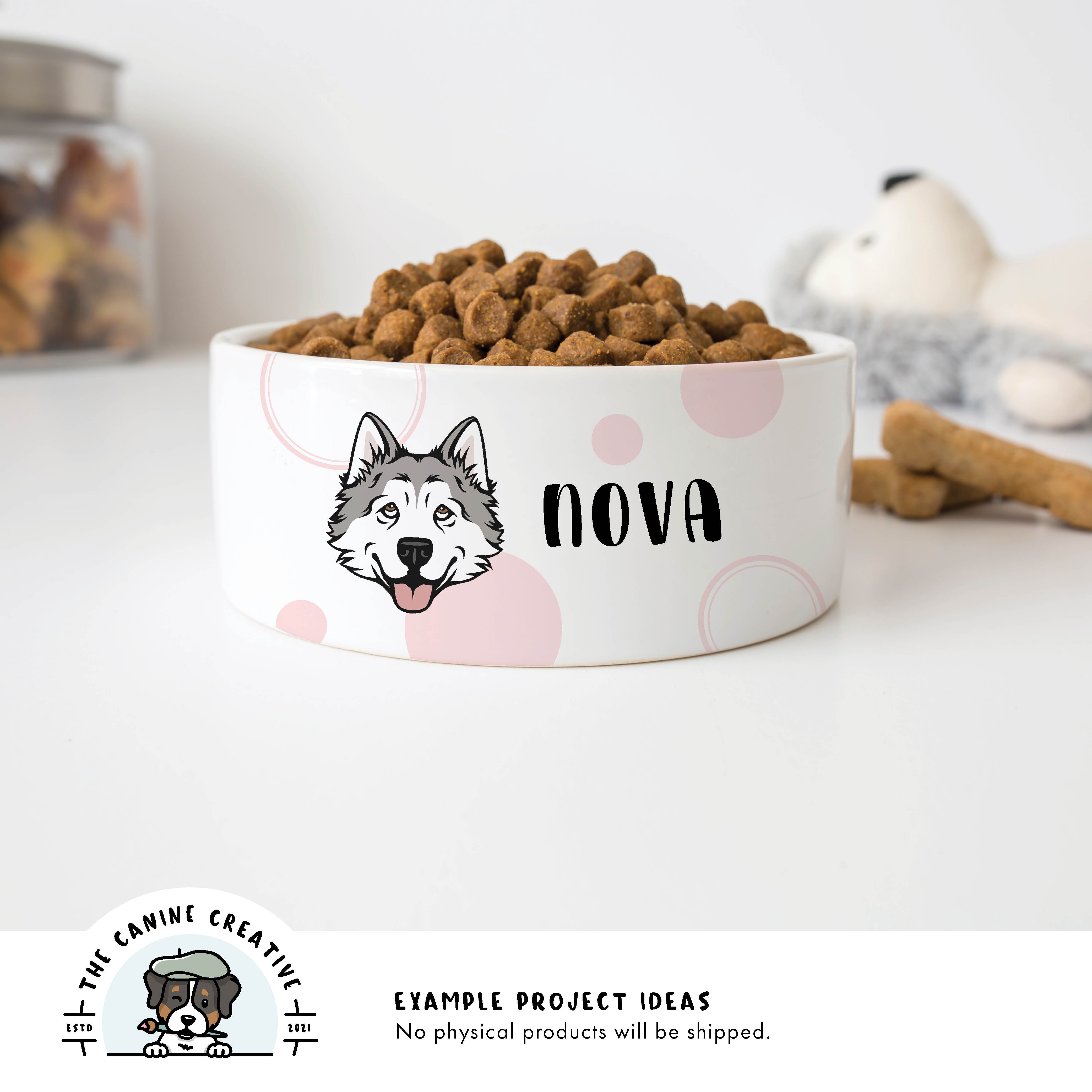 Example project idea showing design on a dog bowl.